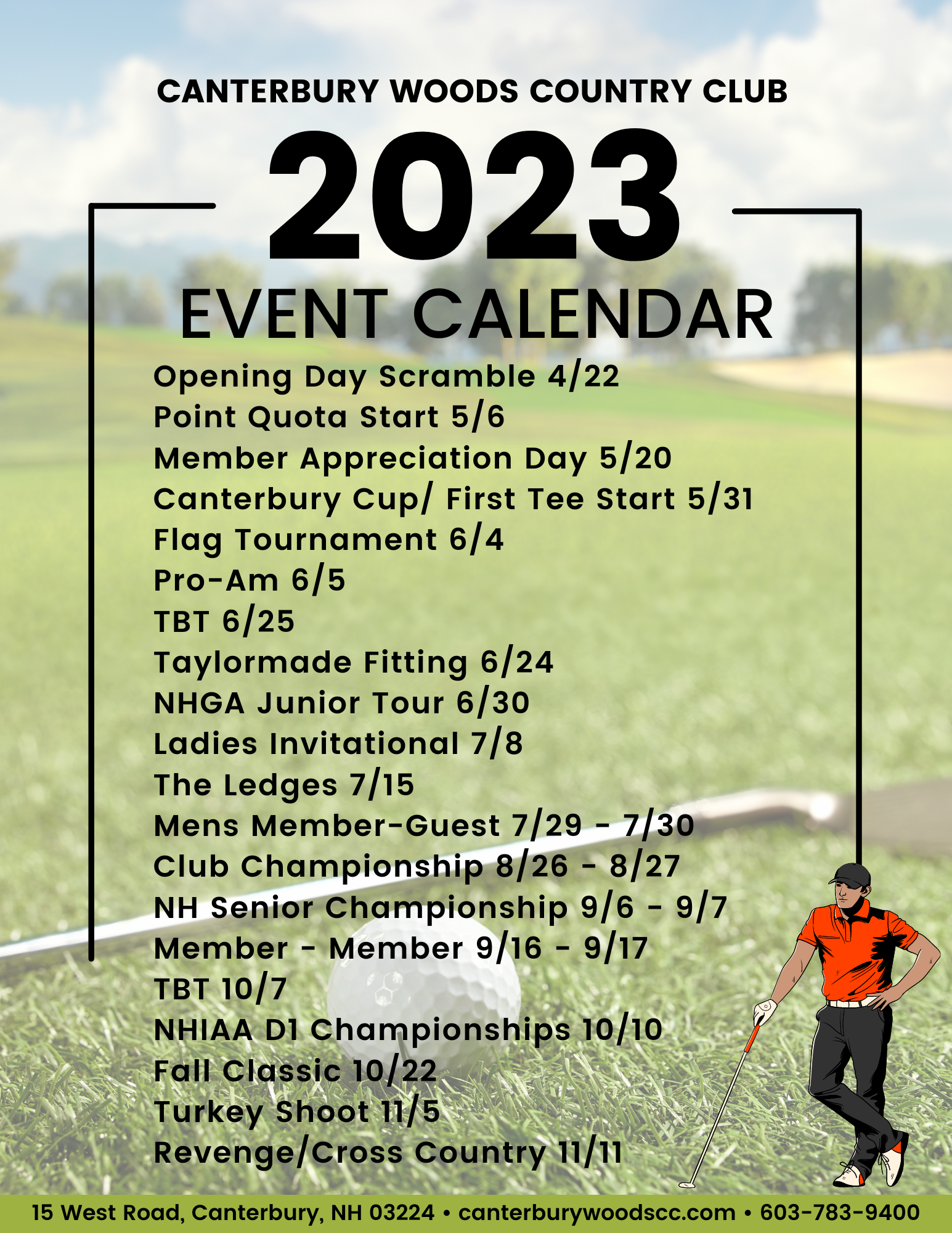 Event Calender 2023 Dates 1 1